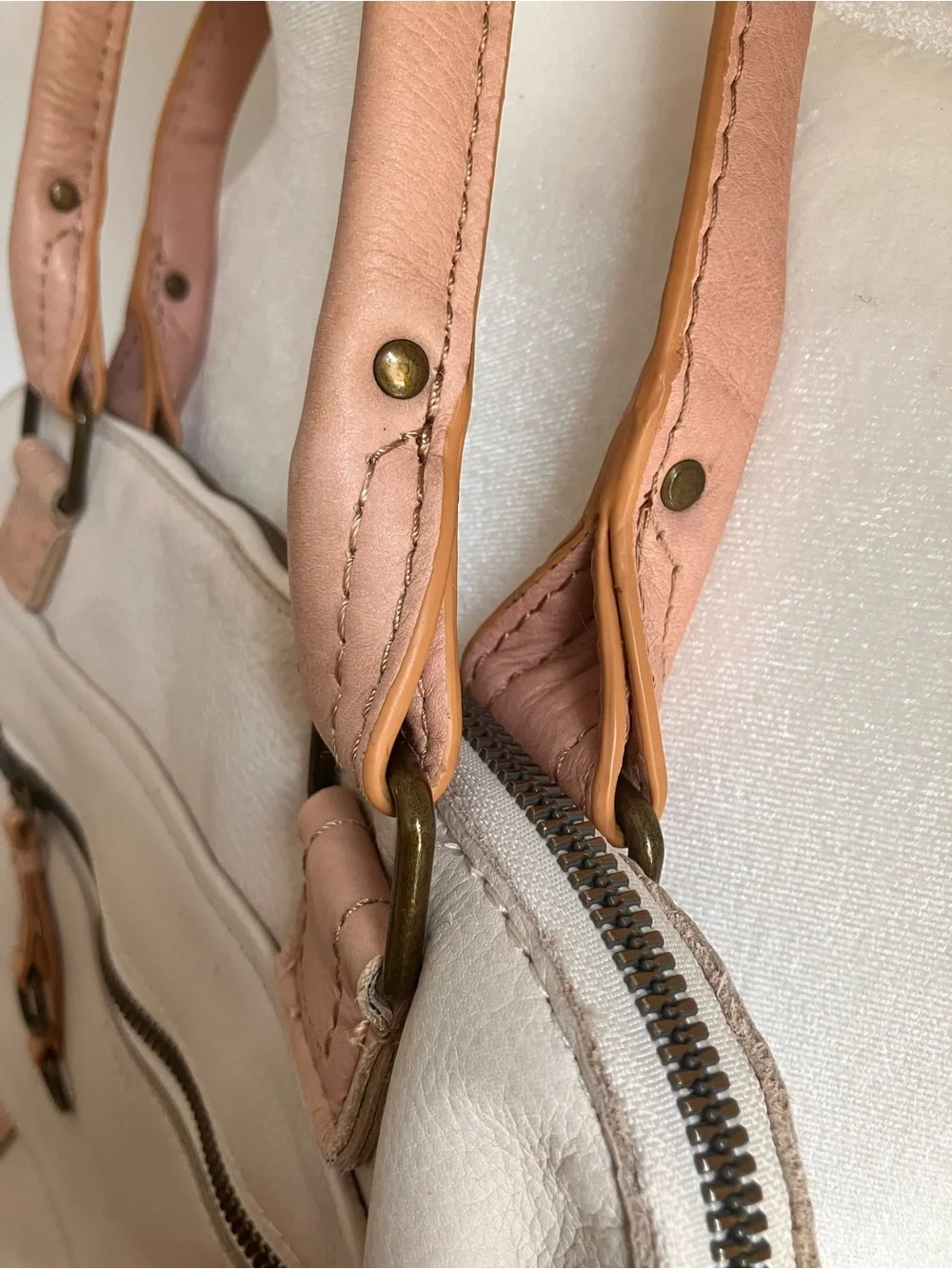 American Leather Co. cream leather